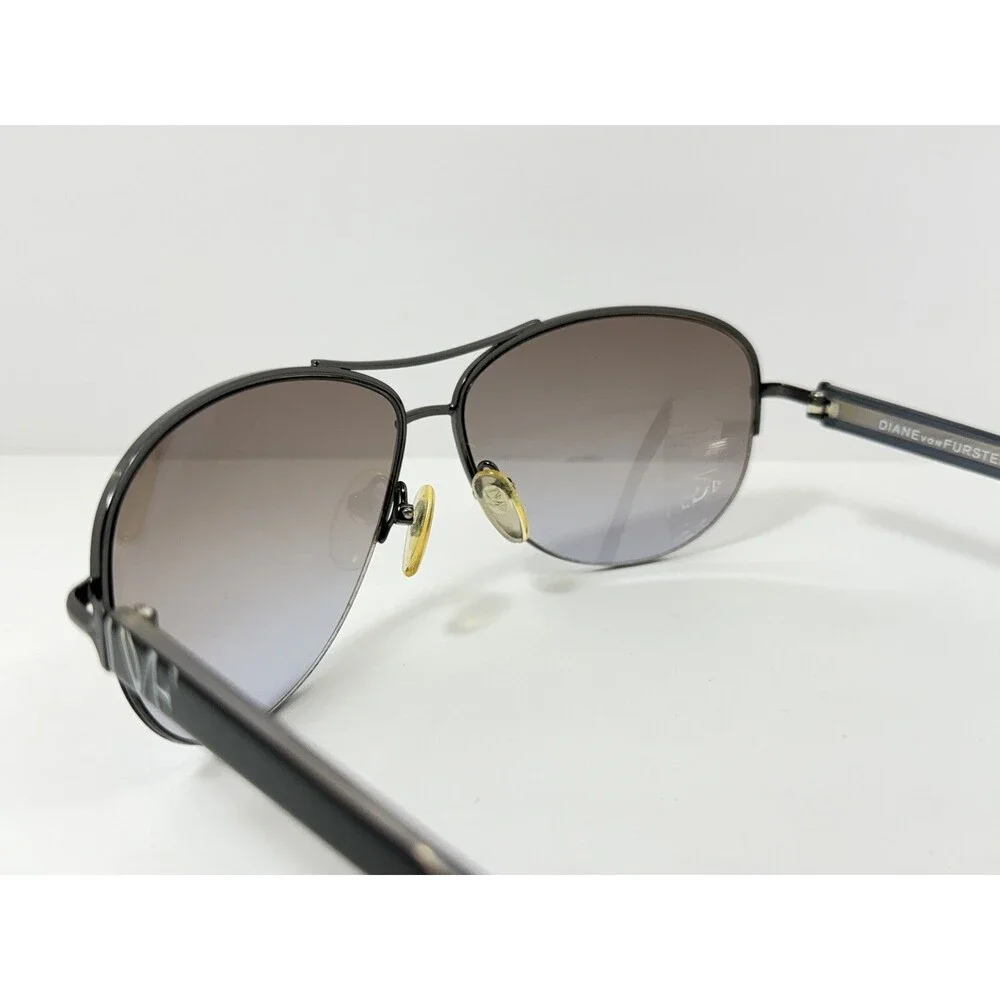 Diane von Furstenberg DVF598S Aviator Sunglasses Women's Brown Gradient Lens
